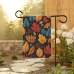 Mechenal Fall Garden Flag – Colorful Autumn Leaves Design
