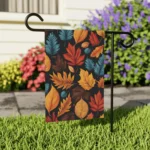 Mechenal Fall Garden Flag – Colorful Autumn Leaves Design