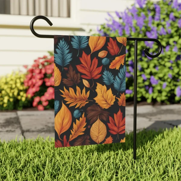 Mechenal Fall Garden Flag – Colorful Autumn Leaves Design