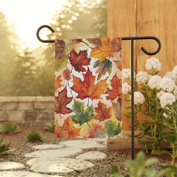 Mechenal Fall Garden Flag – Autumn Leaves Design