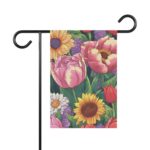 Mechenal Spring Garden Flag – Colorful Floral Design