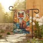 Mechenal Summer Garden Flag – Fox Mosaic Design