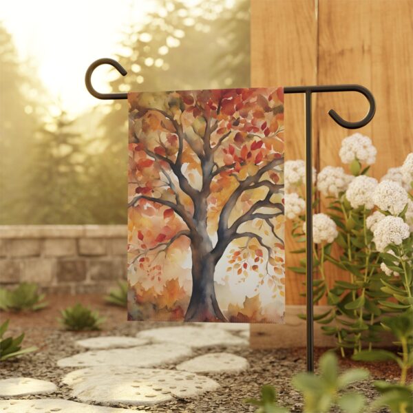 Mechenal Fall Garden Flag – Autumn Tree Design