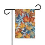 Mechenal Fall Garden Flag – Orange Autumn Leaves Design