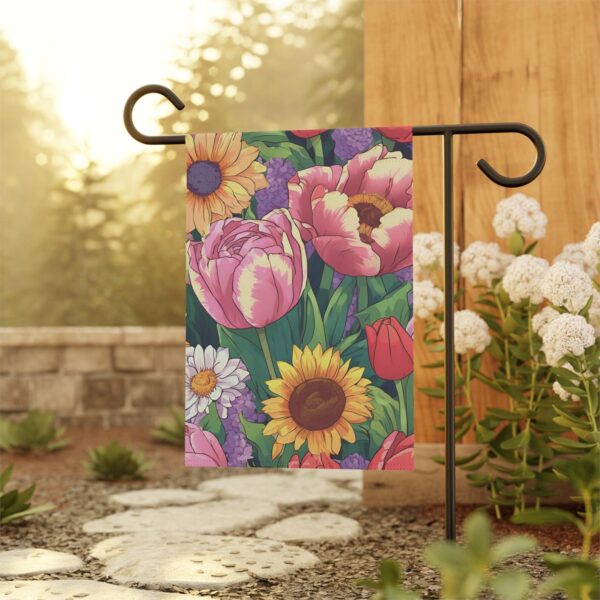 Mechenal Spring Garden Flag – Colorful Floral Design