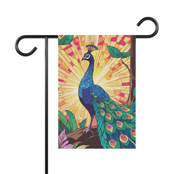 Mechenal Summer Garden Flag – Peacock Design