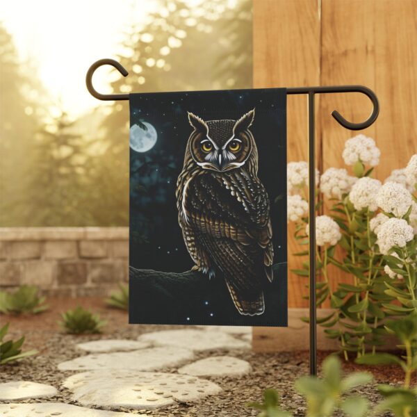 Mechenal Winter Garden Flag – Moody Owl Design