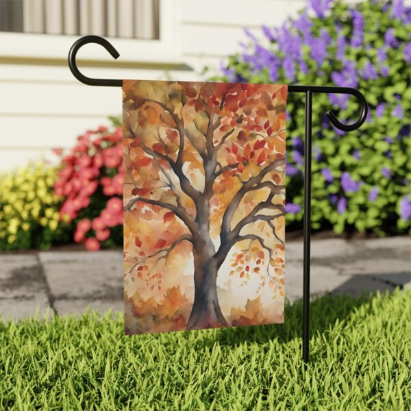 Mechenal Fall Garden Flag – Autumn Tree Design