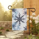Mechenal Winter Garden Flag – Snowflake Design