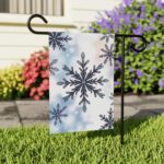 Mechenal Winter Garden Flag – Snowflake Design