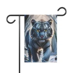 Mechenal Winter Garden Flag – White Tiger Design