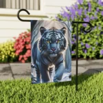 Mechenal Winter Garden Flag – White Tiger Design