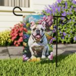 Mechenal Spring Garden Flag – Bulldog Design