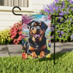 Mechenal Spring Garden Flag – Rottweiler Dog Design
