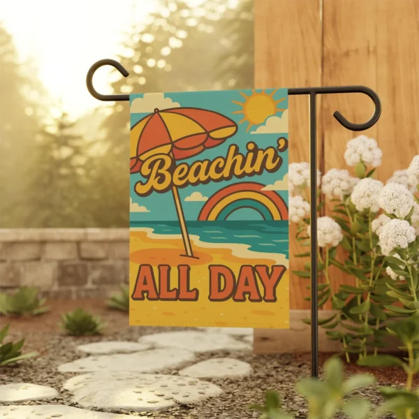 Mechenal Summer Garden Flag – Beachin All Day Design