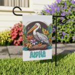 Mechenal Summer Garden Flag – Pelican Welcome Design